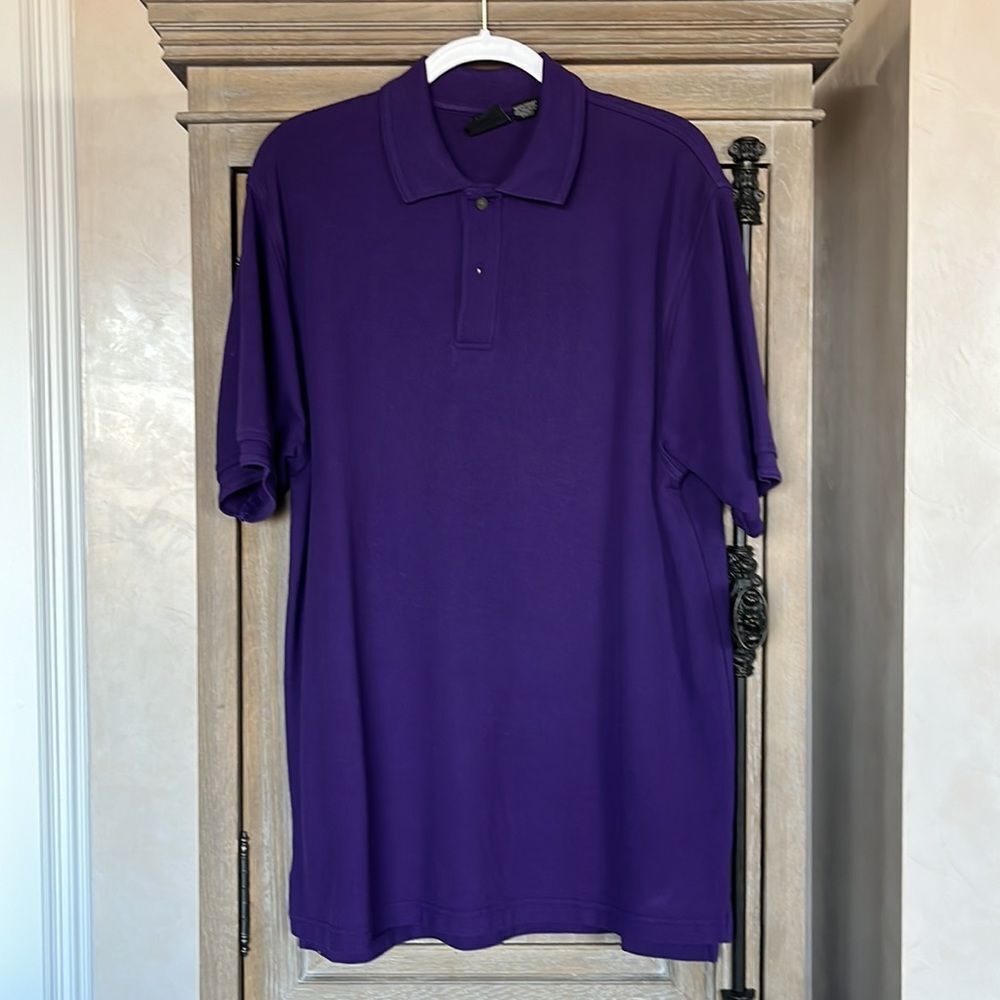 Jos. A. Bank men’s polo  collared shirt Purple Size Large. Traveler’s Collection
